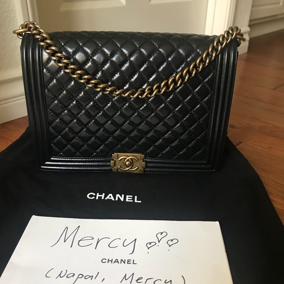 SOLD!!! Chanel Large Boy bag with GHW - Picture 1 of 8